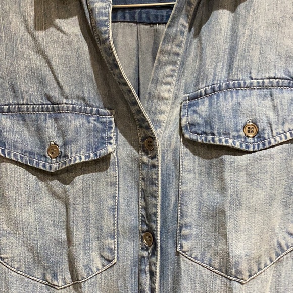 Velvet heart romper. Chambray - Picture 4 of 7